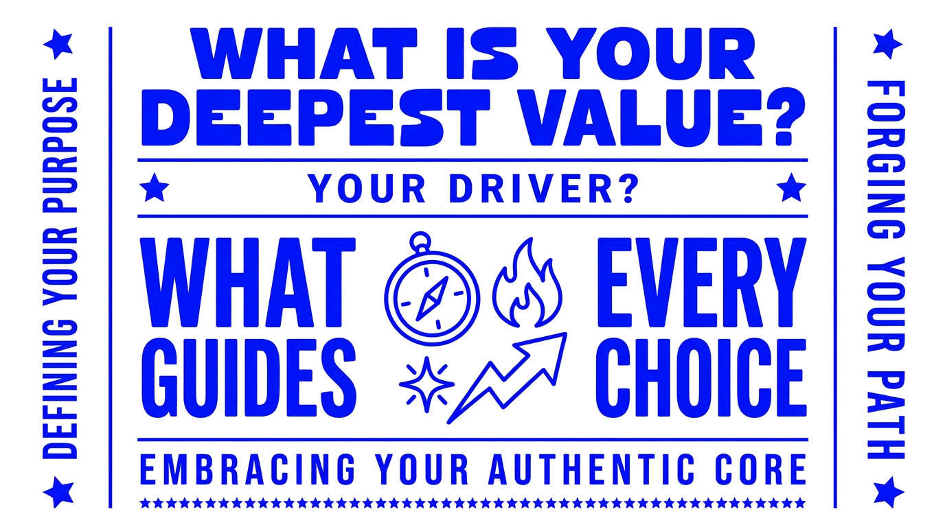 What is your deepest value? Your driver? What guides every choice — Embracing your authentic core